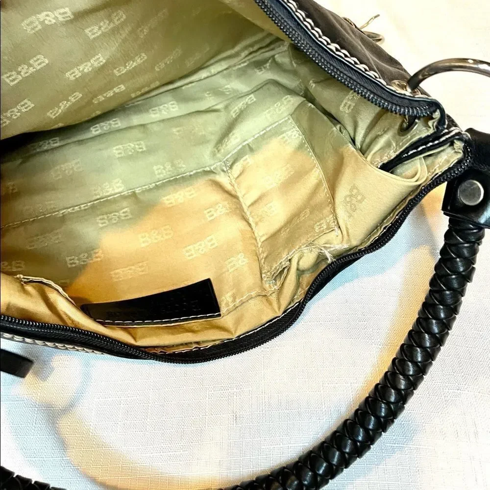 Boots 'N Bags Black Leather Hobo Purse